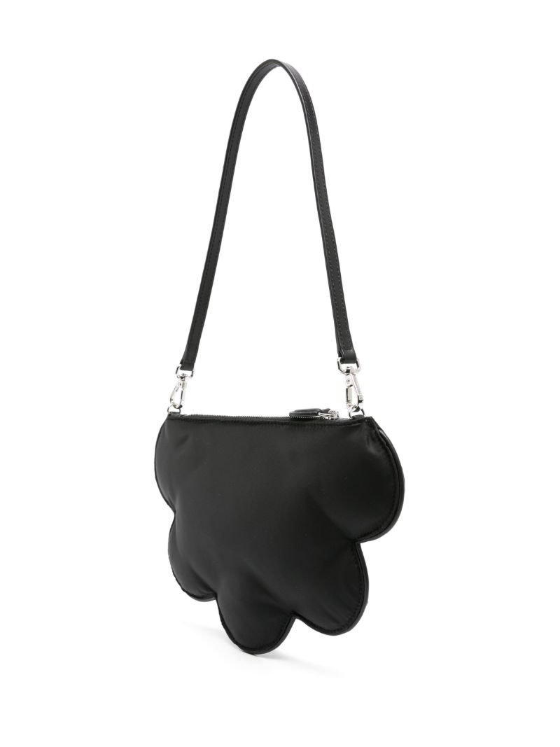 Black Daisy Leather Shoulder Bag