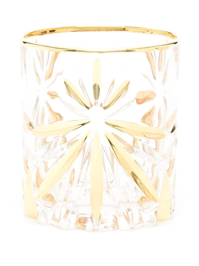 X Browns Gold-tone Murano Whiskey Glass Set