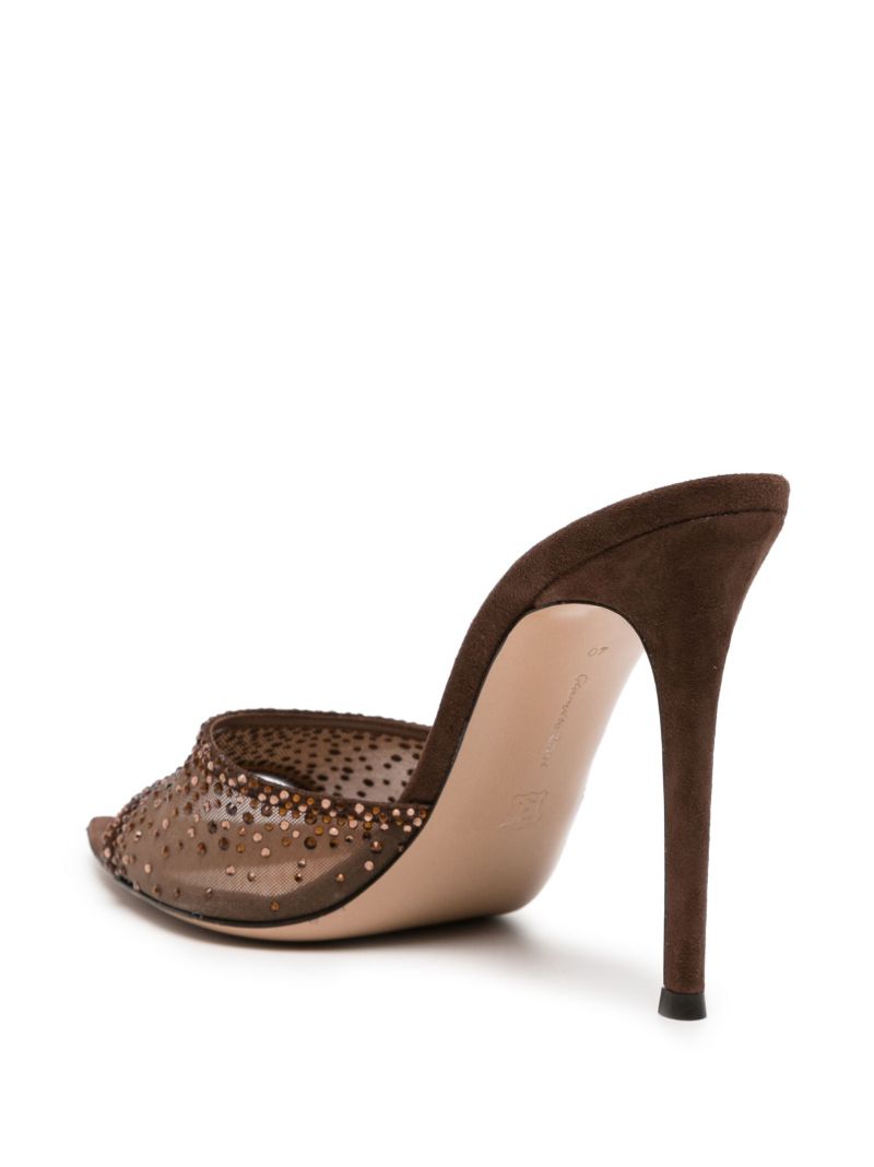 Brown Rania 105mm Suede Sandals
