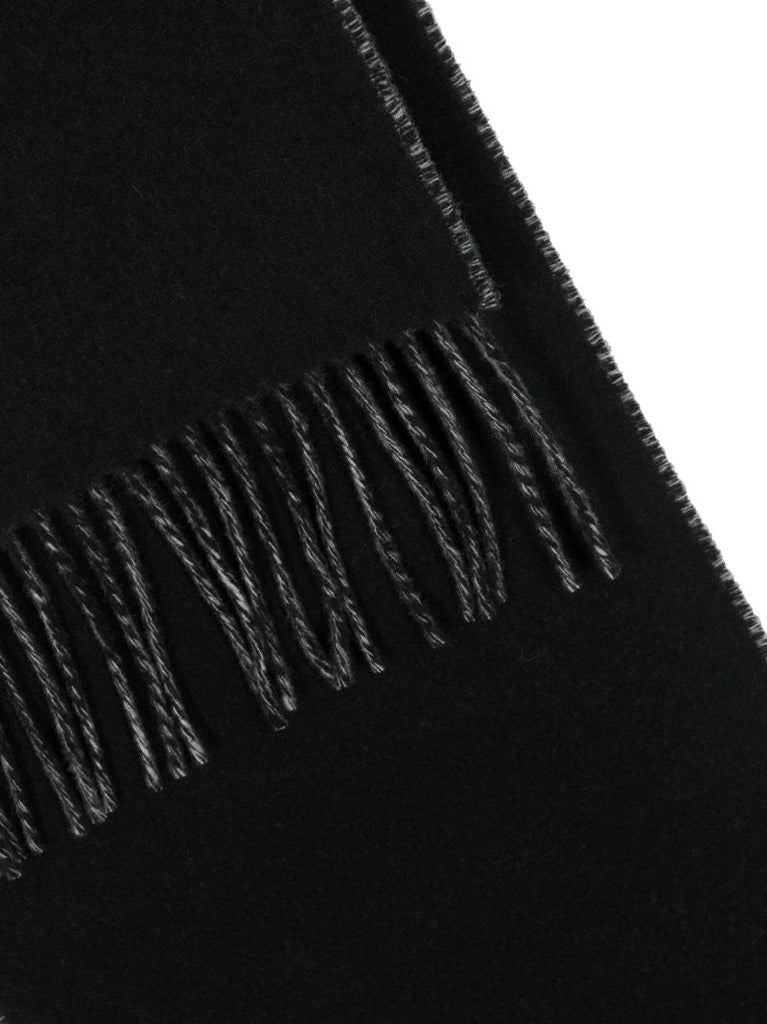 Black L'Ã_x0083_Â©charpe Logo Jacquard Wool Scarf