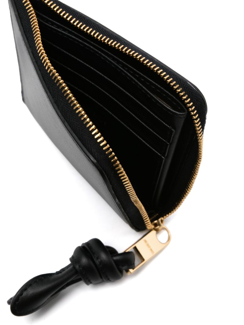 Black Le Porte-monnaie Tourni Leather Card Holder
