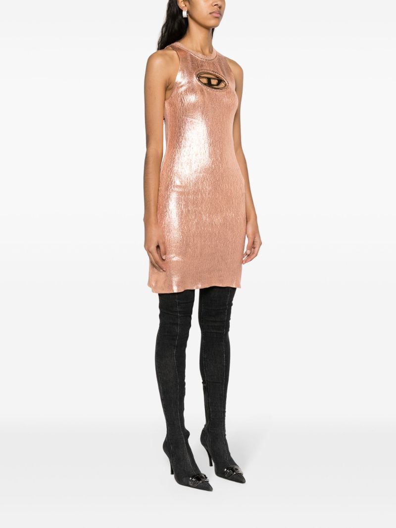 Orange Oval-d Foiled Cotton Dress