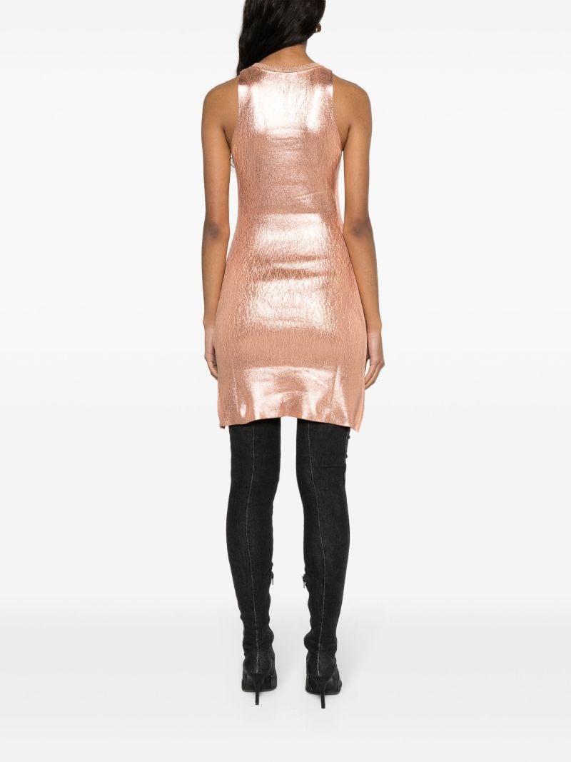 Orange Oval-d Foiled Cotton Dress