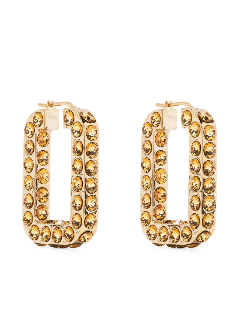 Gold-tone Charlotte Crystal Hoop Earrings