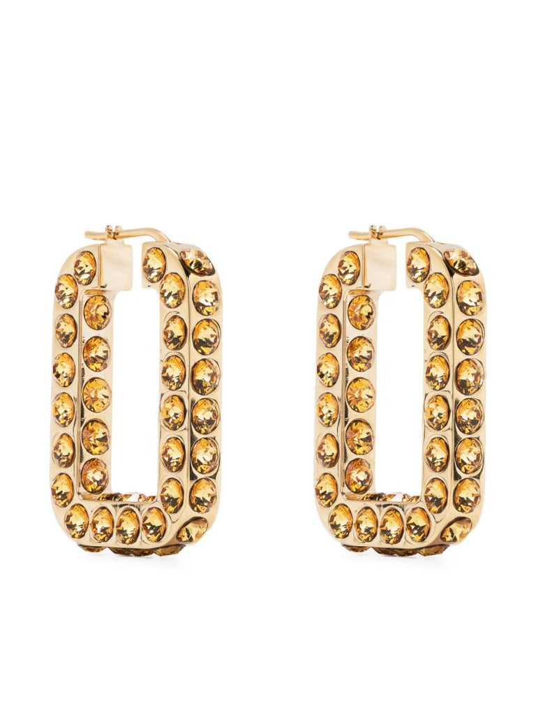 Gold-tone Charlotte Crystal Hoop Earrings