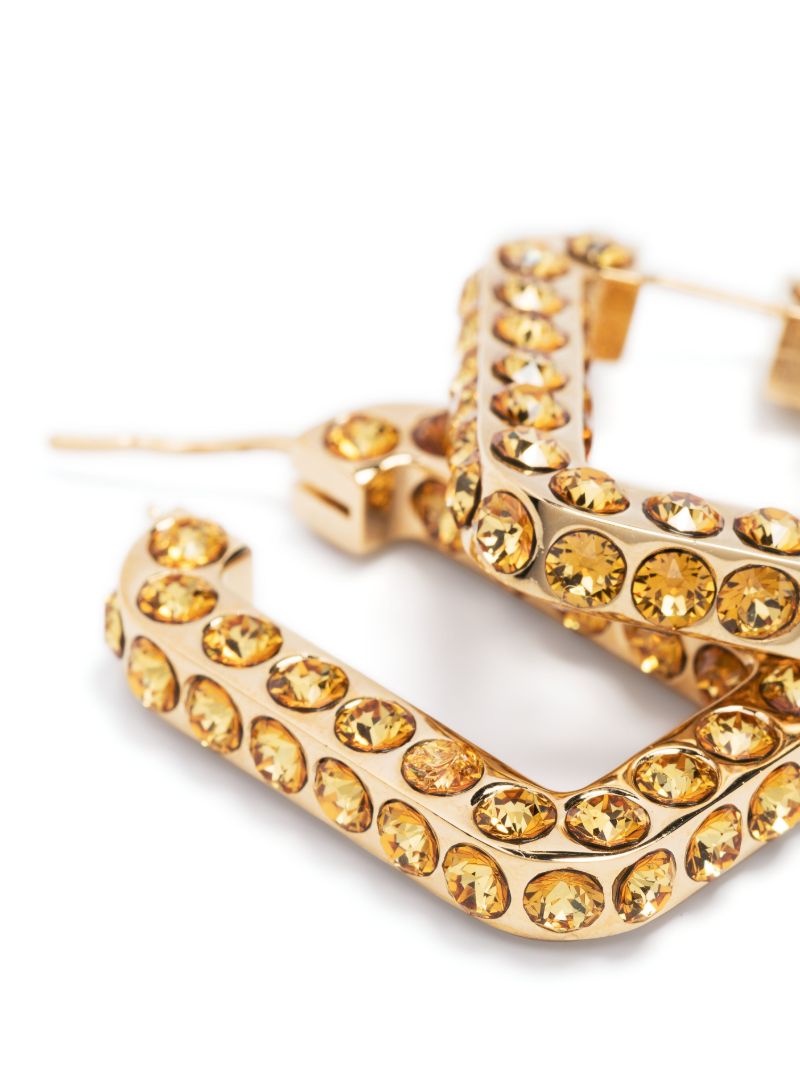 Gold-tone Charlotte Crystal Hoop Earrings