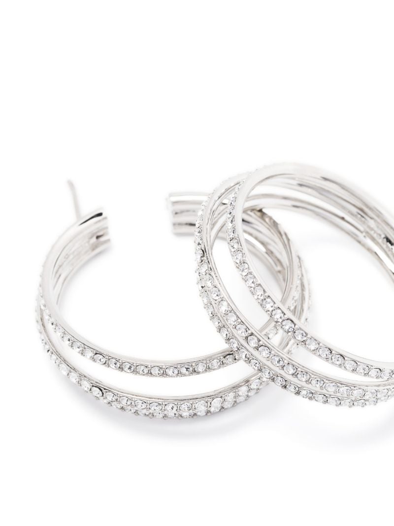 Silver-tone Vittoria Crystal Hoop Earrings