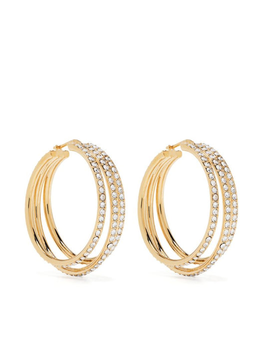 Gold-tone Vittoria Crystal Hoop Earrings