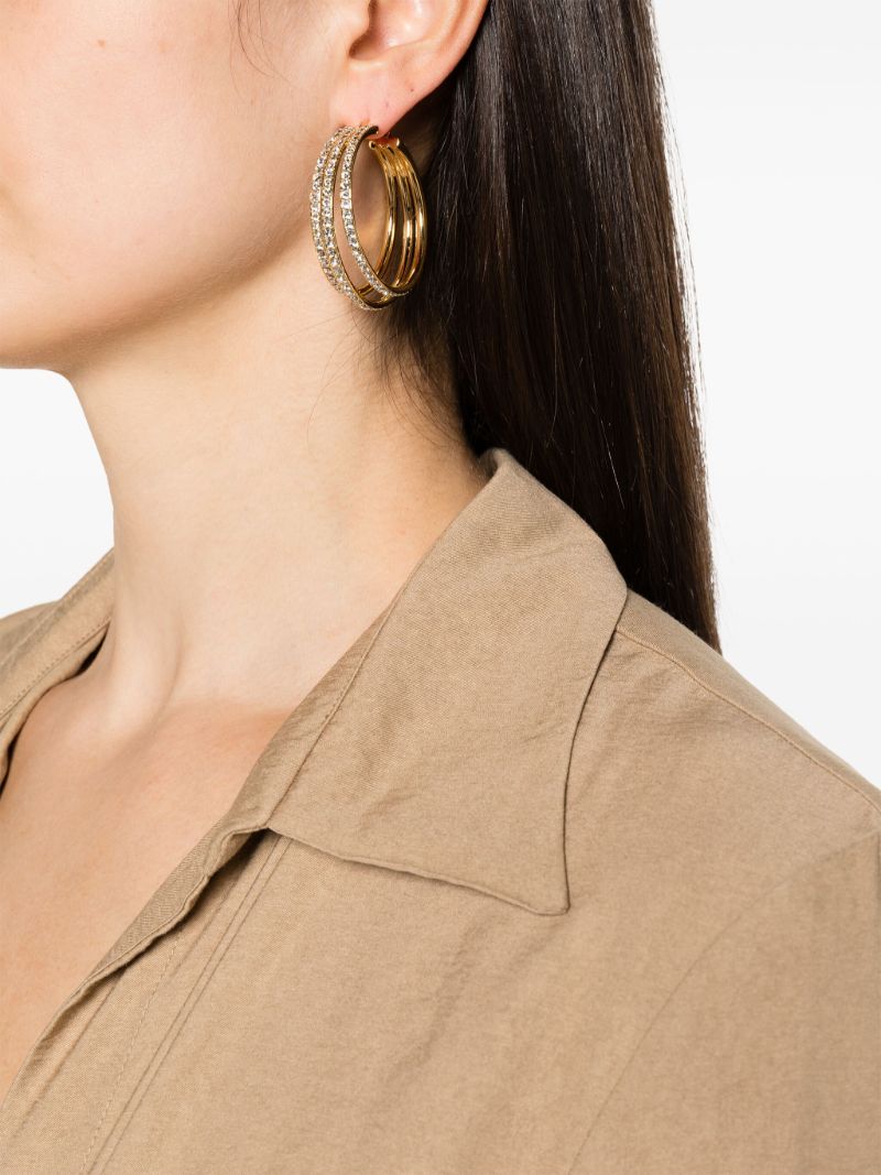 Gold-tone Vittoria Crystal Hoop Earrings