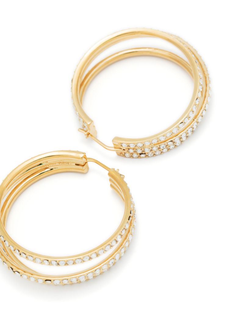 Gold-tone Vittoria Crystal Hoop Earrings