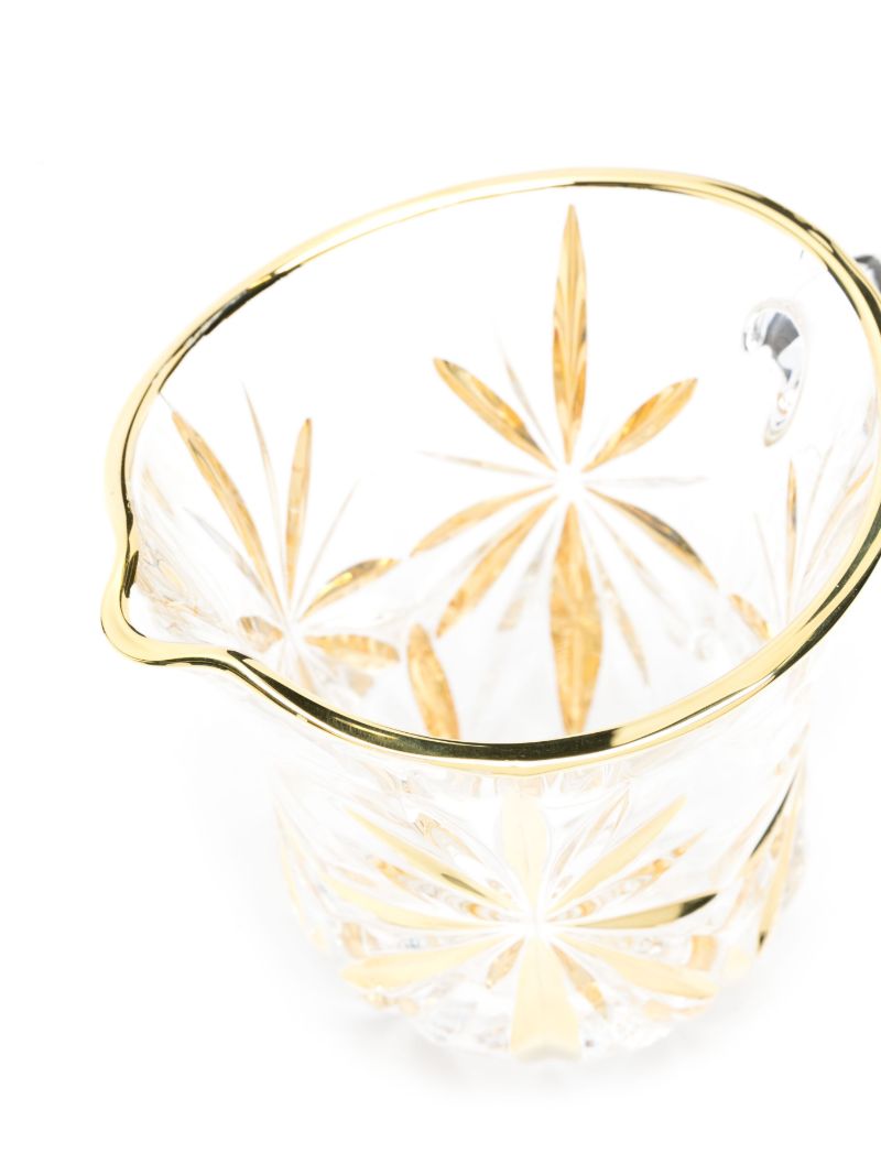 X Browns Gold-tone Murano Glass Pitcher