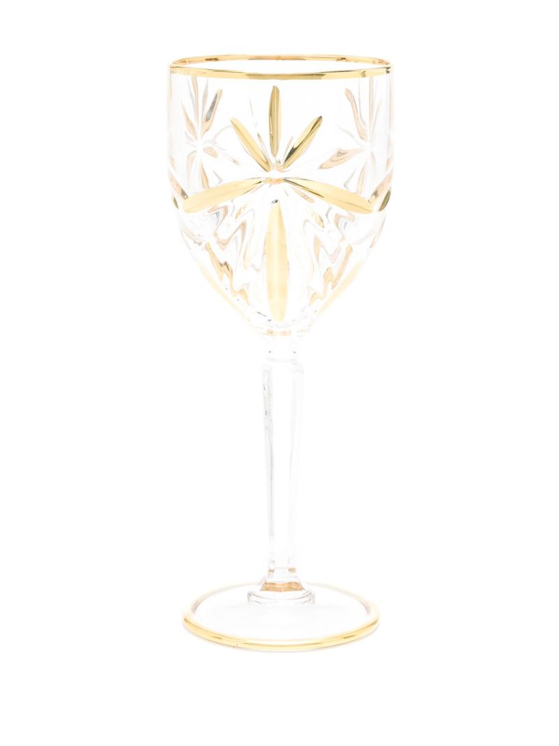 X Browns Gold-tone Murano Wine Glass Set