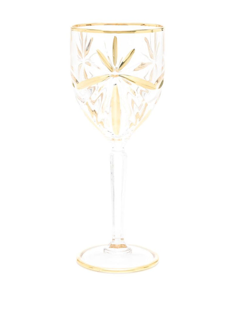 X Browns Gold-tone Murano Wine Glass Set