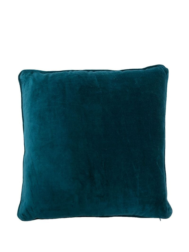 X Browns Blue Palm Tree-embroidered Velvet Cushion