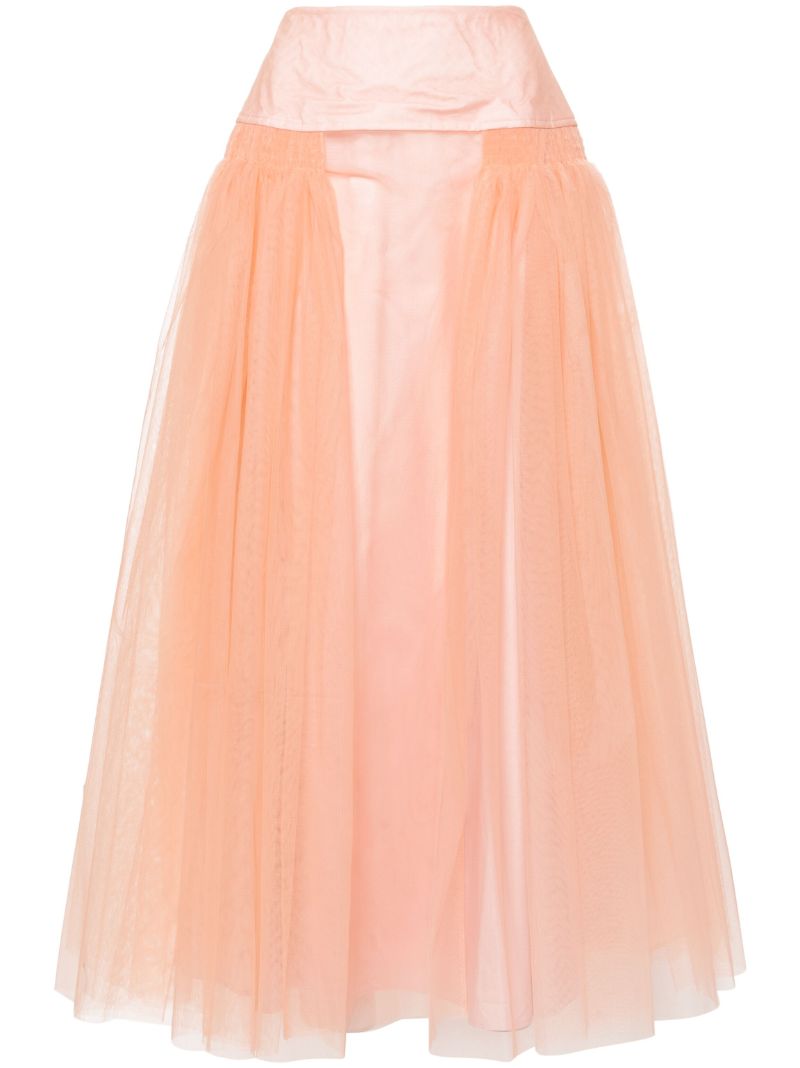 Pink Robby Tulle Flared Skirt