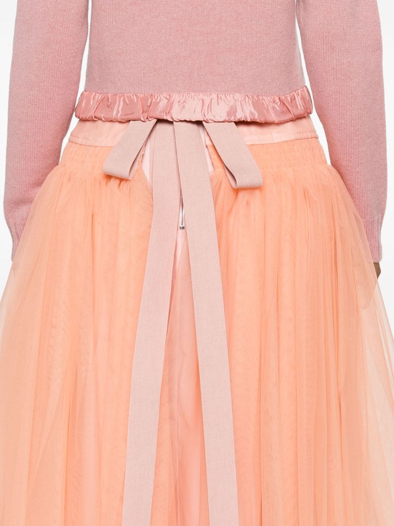 Pink Robby Tulle Flared Skirt