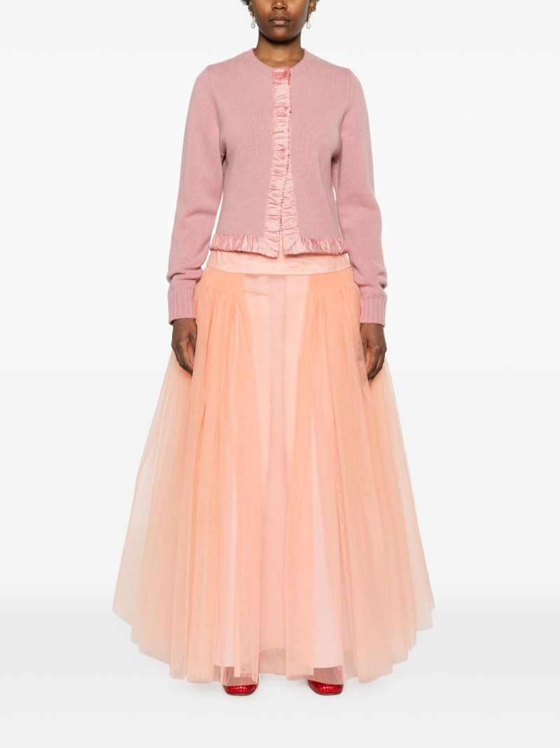 Pink Robby Tulle Flared Skirt