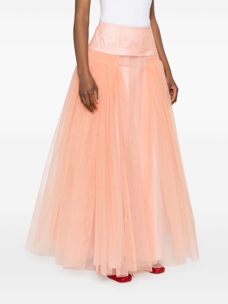 Pink Robby Tulle Flared Skirt
