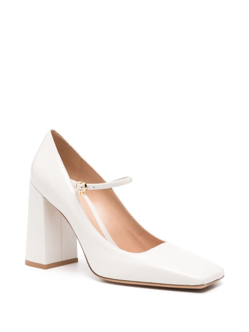 White Ribbon 95mm Mary Jane Pumps