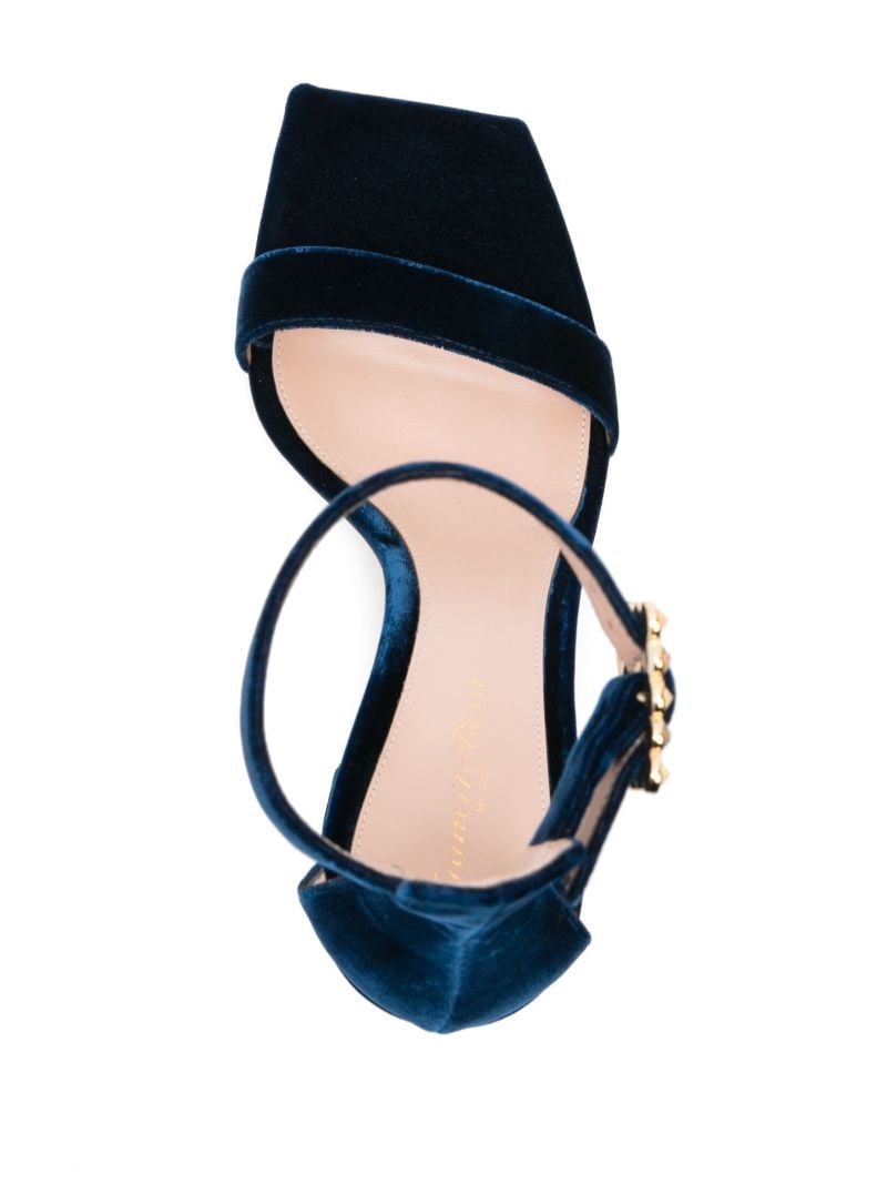 Blue Wondy 95 Velvet Sandals