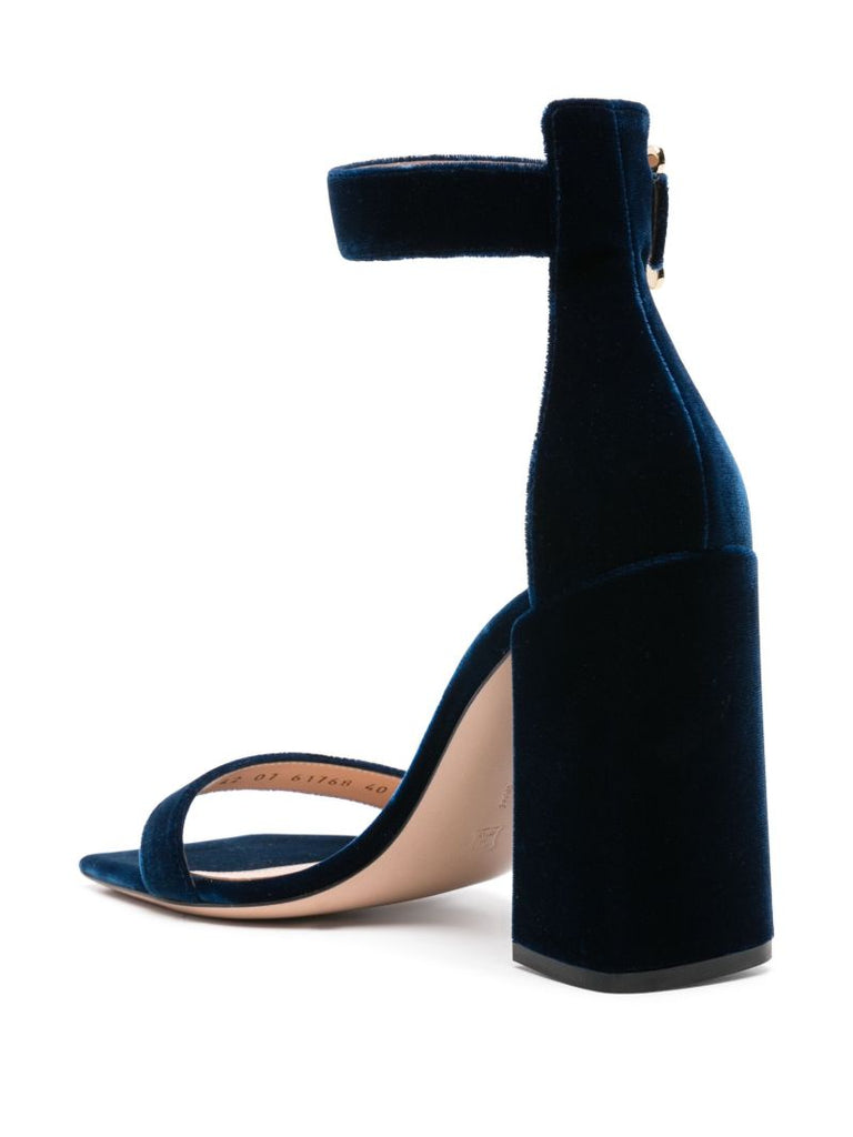 Blue Wondy 95 Velvet Sandals