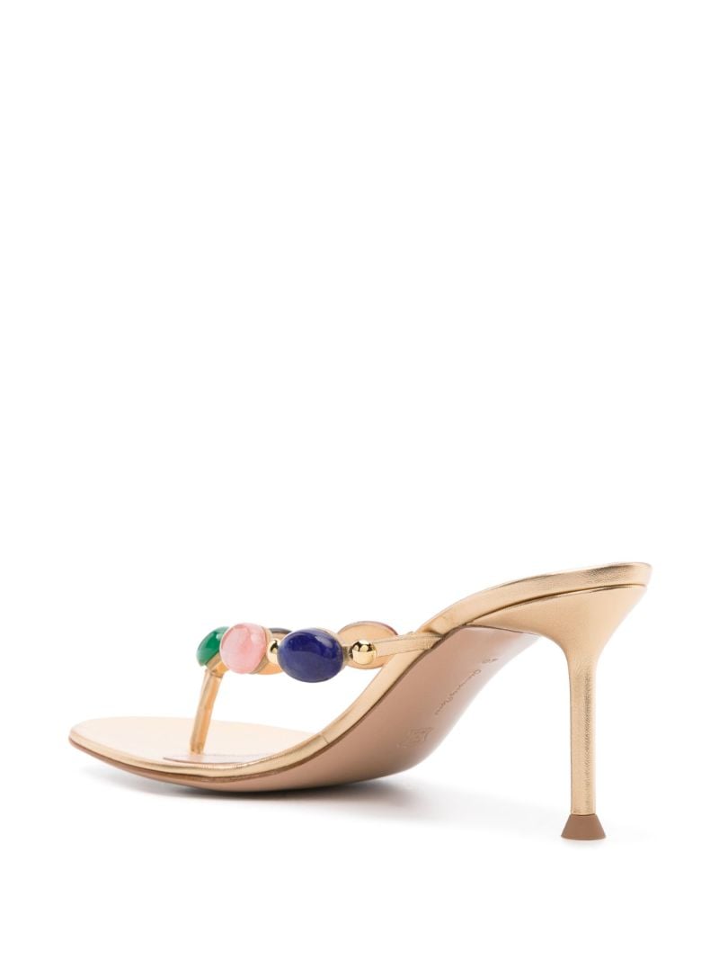 Gold-tone Shanti 70 Leather Sandals