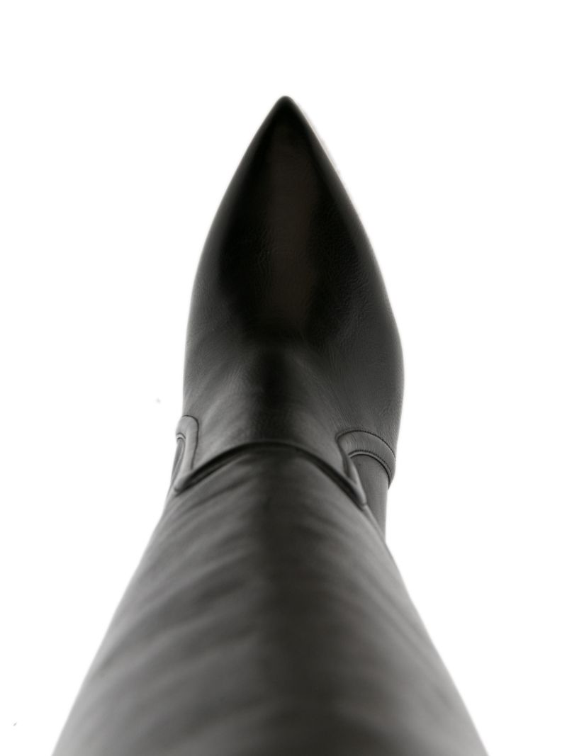 Black Stiletto 85 Leather Boots