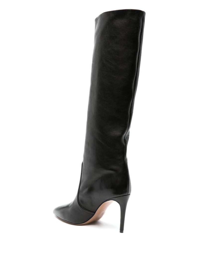 Black Stiletto 85 Leather Boots