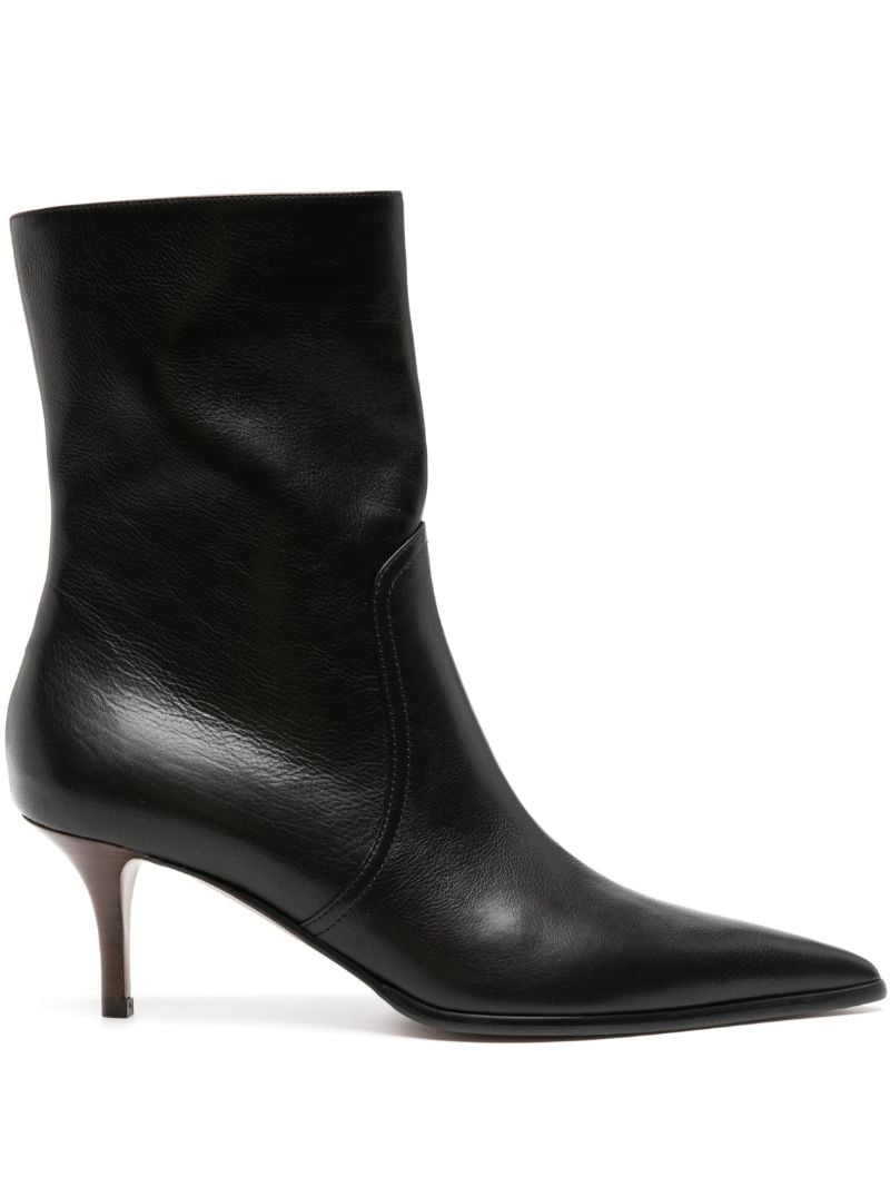 Black Ashley 65 Leather Ankle Boots