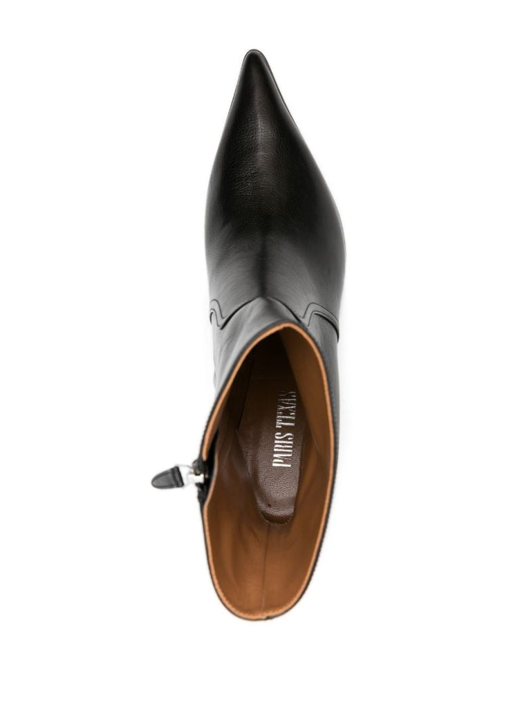 Black Ashley 65 Leather Ankle Boots