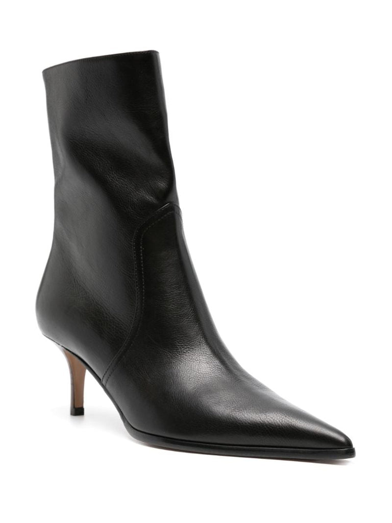 Black Ashley 65 Leather Ankle Boots