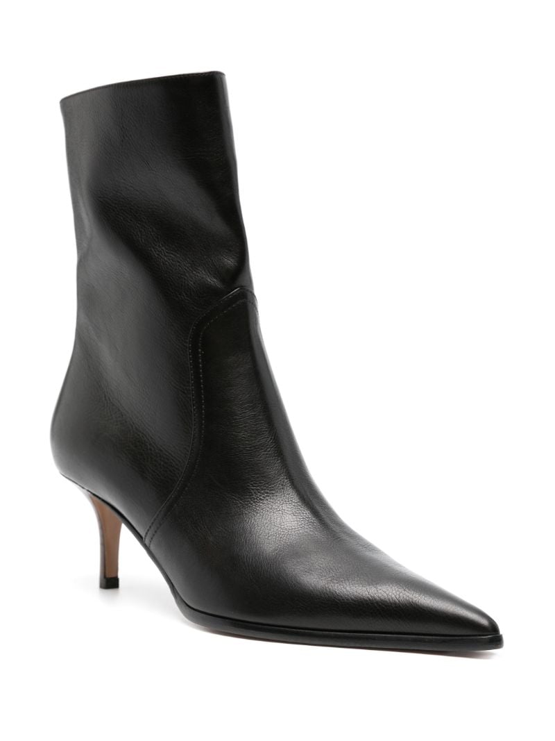Black Ashley 65 Leather Ankle Boots
