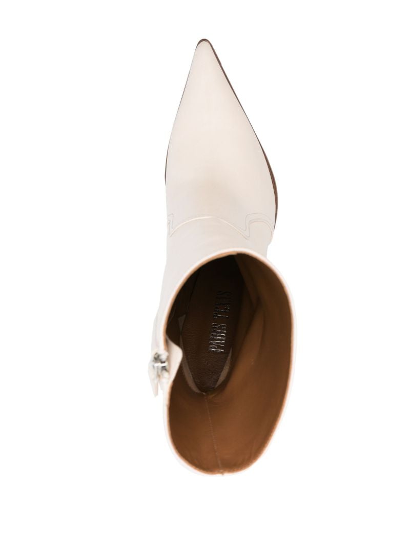 Neutral Ashley 95 Leather Ankle Boots