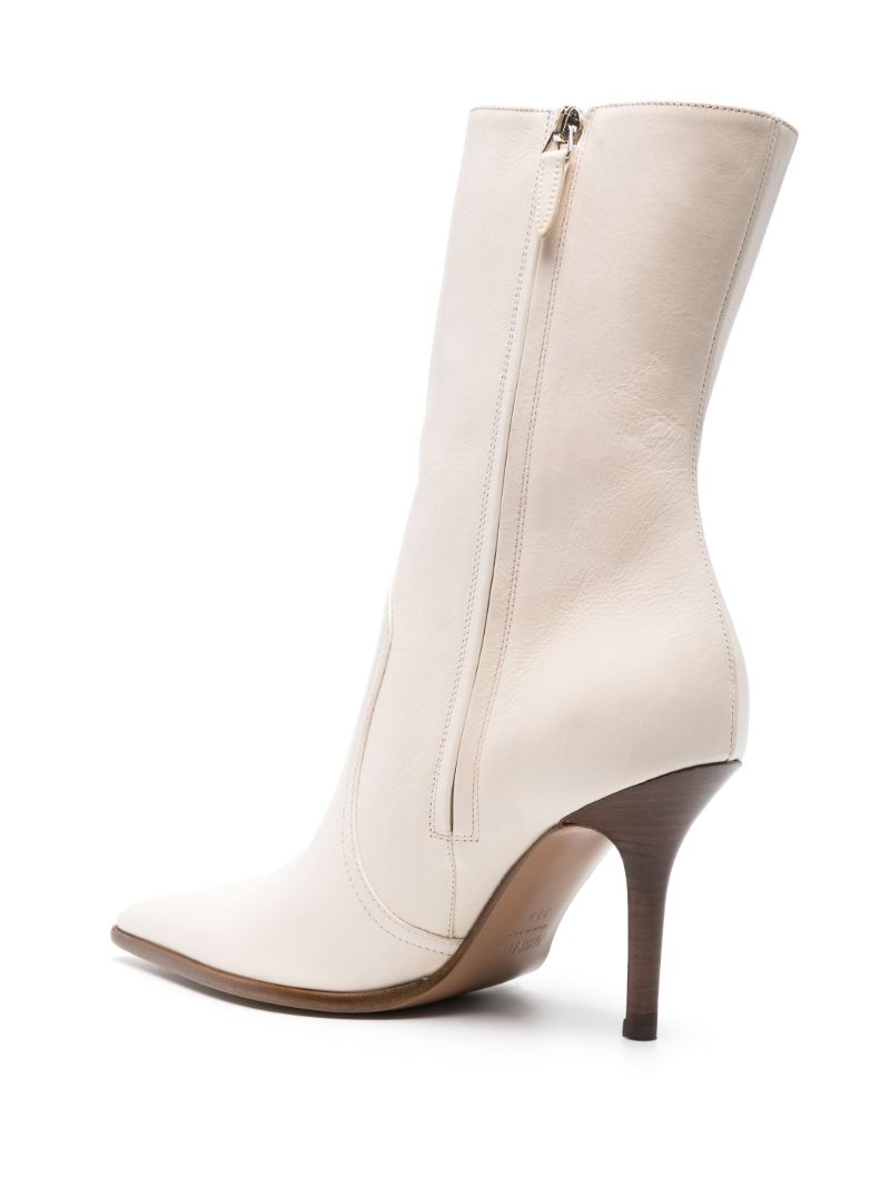 Neutral Ashley 95 Leather Ankle Boots