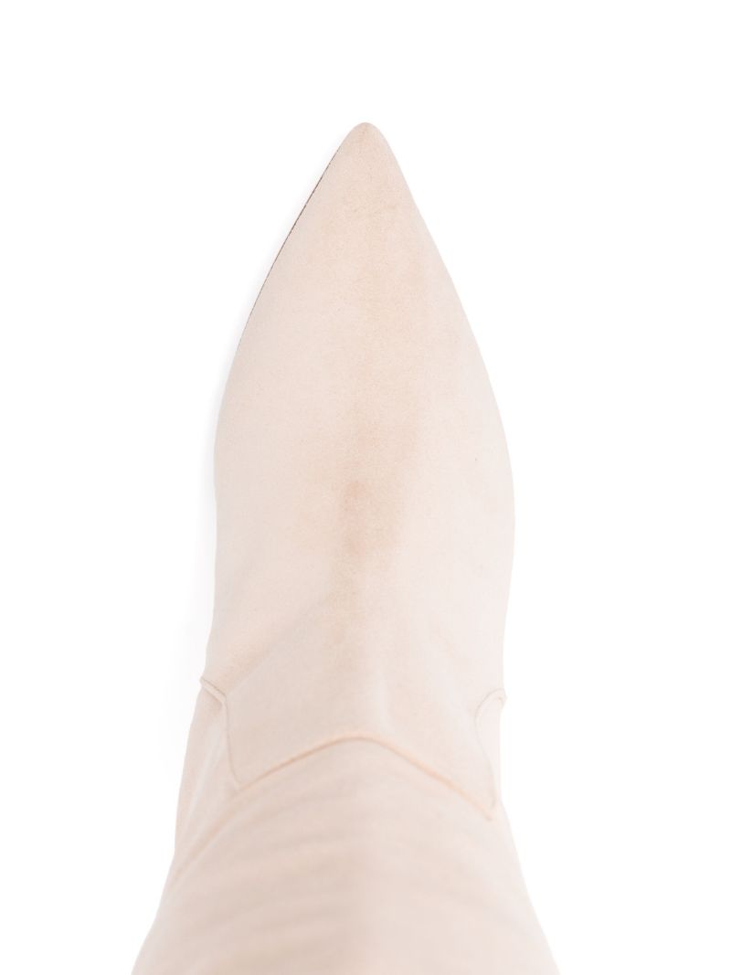 Neutral Stilletto 65 Suede Boots