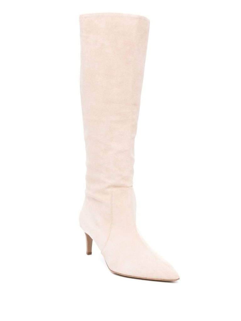 Neutral Stilletto 65 Suede Boots