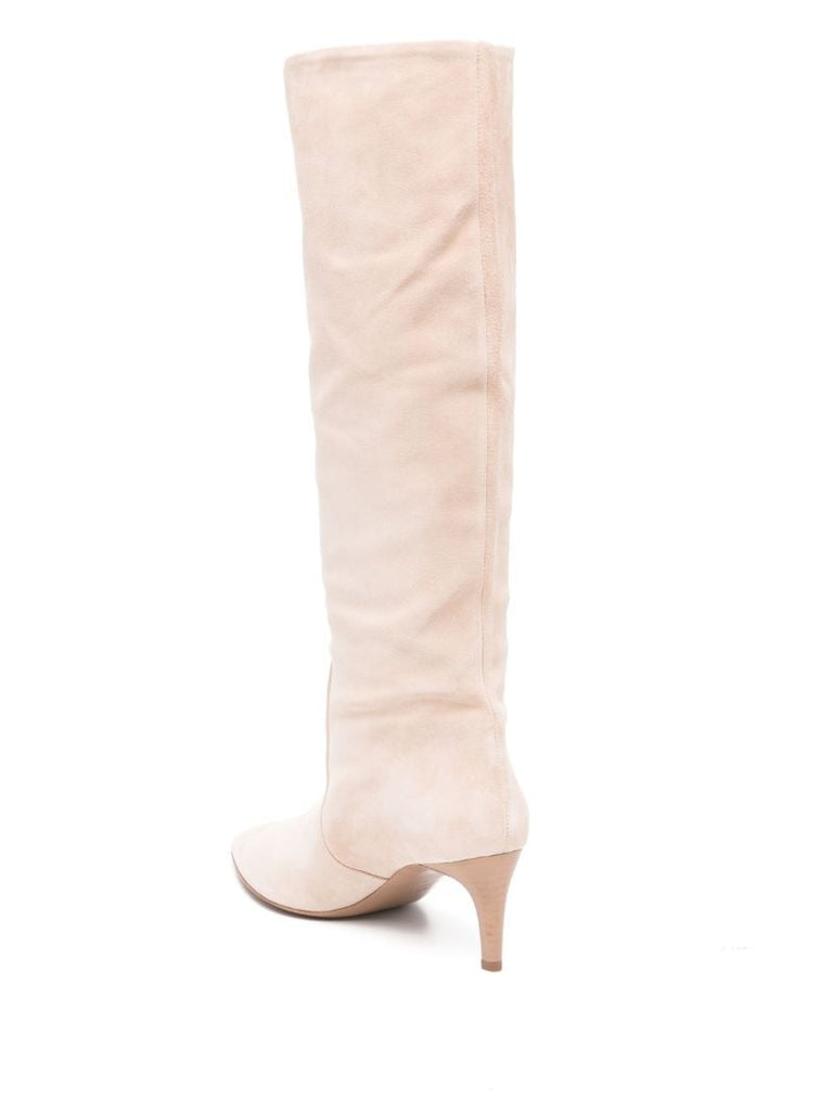 Neutral Stilletto 65 Suede Boots