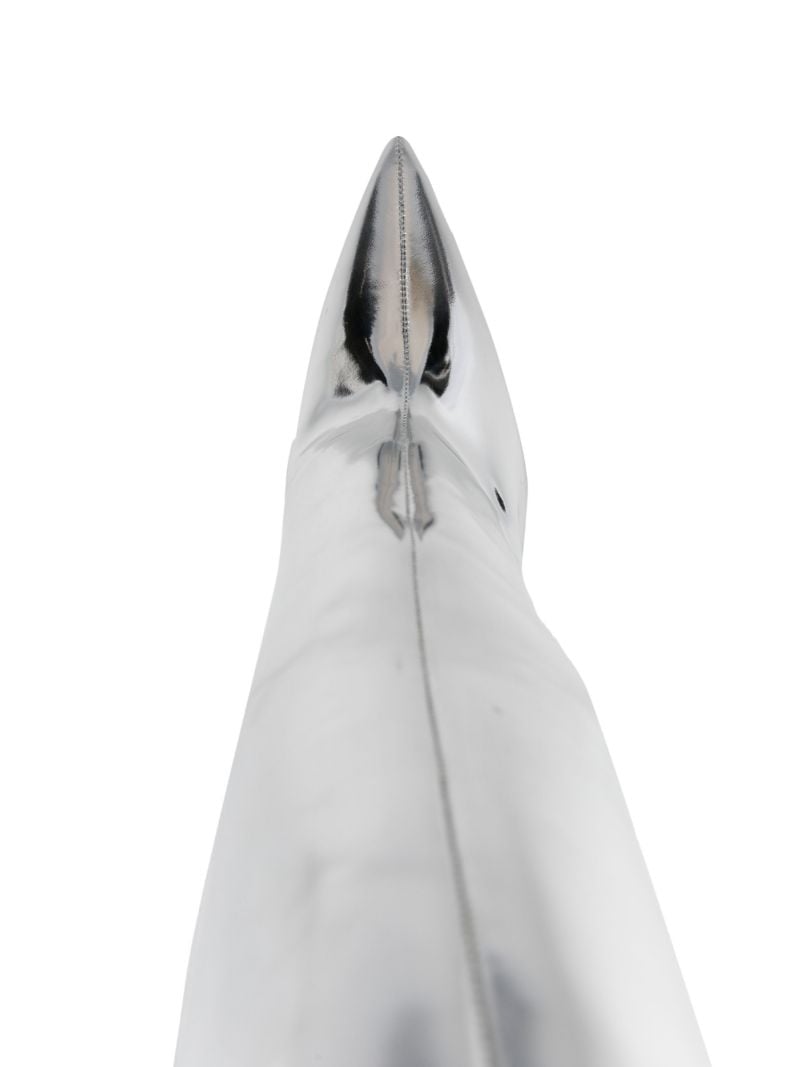 Silver-tone Lydia 106 Mirrored Boots