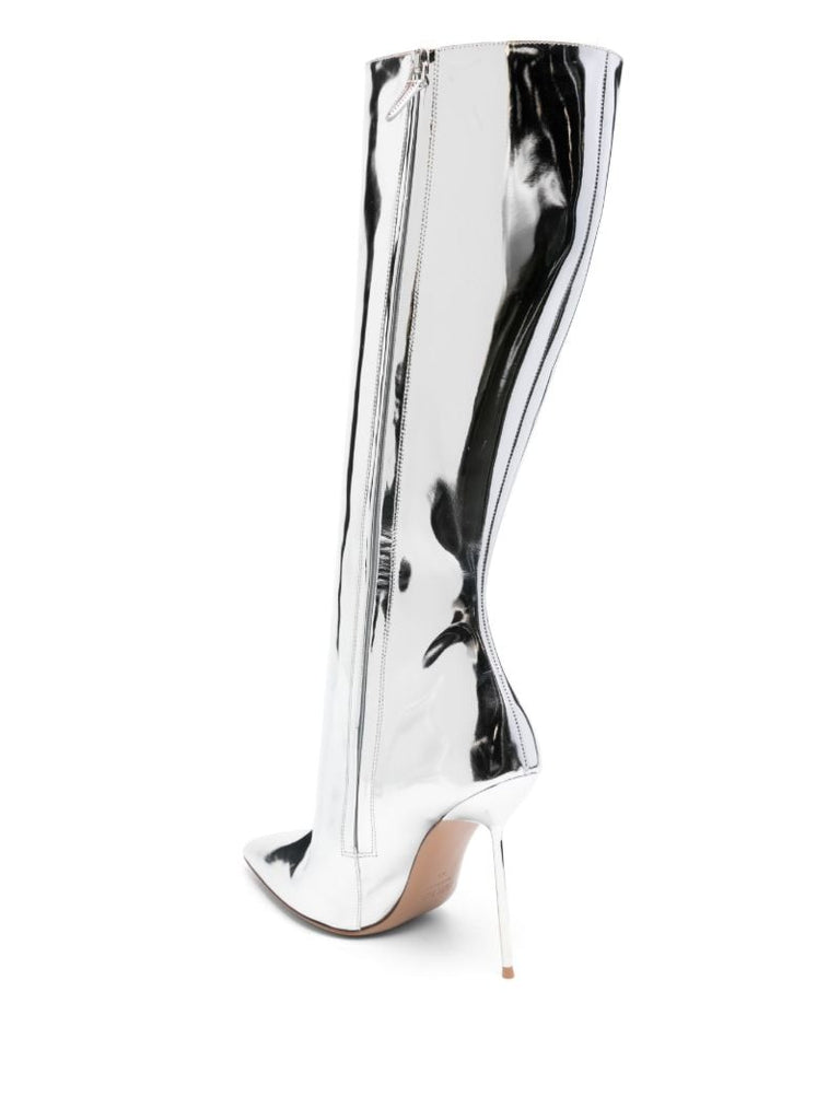 Silver-tone Lydia 106 Mirrored Boots