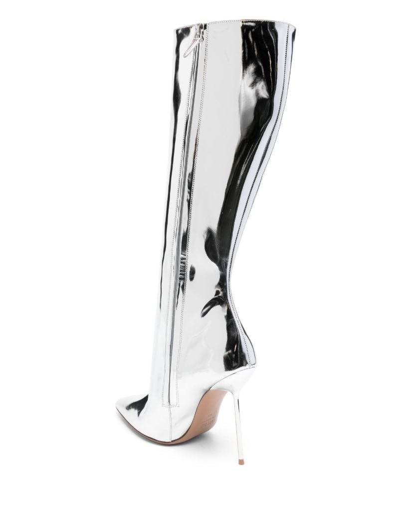 Silver-tone Lydia 106 Mirrored Boots