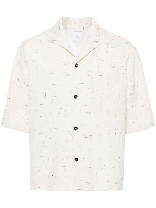White Camp-collar Shirt