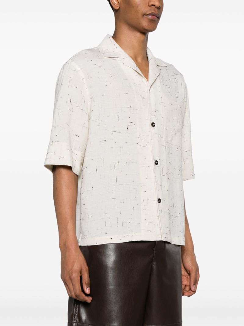 White Camp-collar Shirt