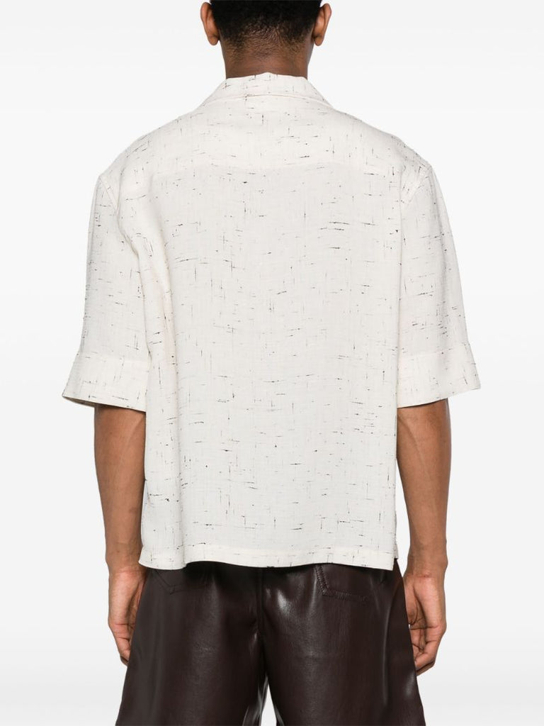 White Camp-collar Shirt