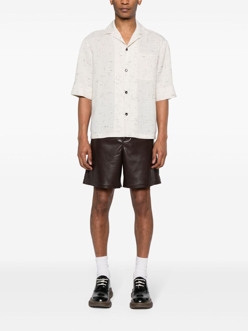 White Camp-collar Shirt