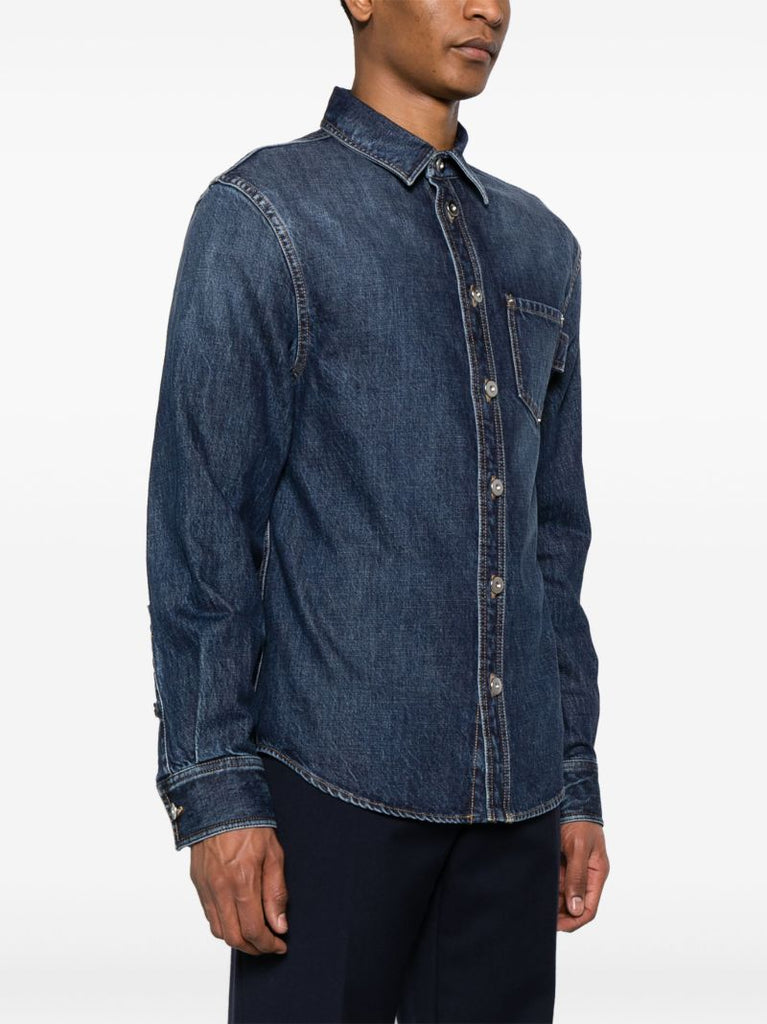Blue Long-sleeve Denim Shirt