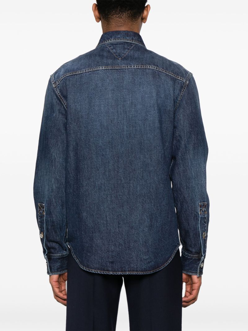 Blue Long-sleeve Denim Shirt