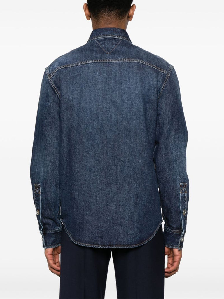 Blue Long-sleeve Denim Shirt