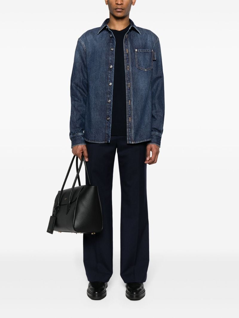 Blue Long-sleeve Denim Shirt