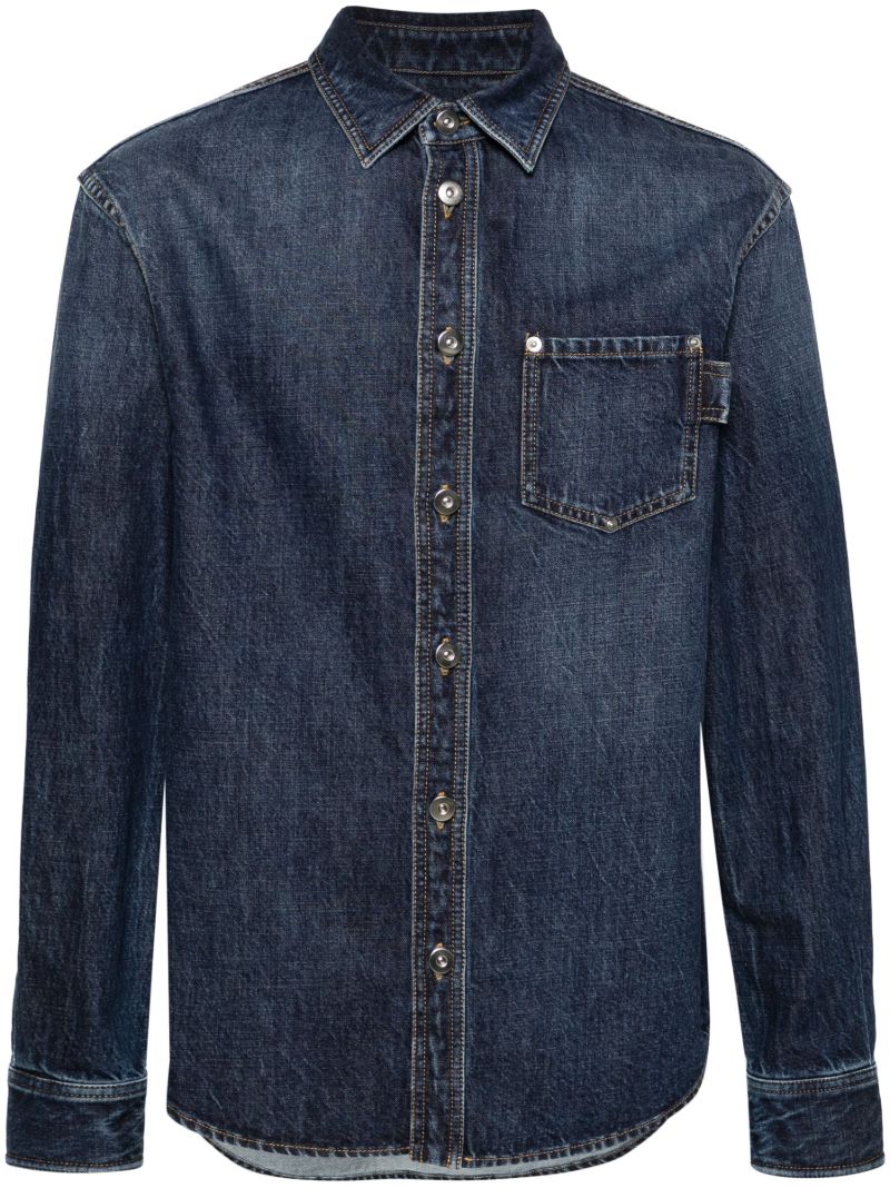 Blue Long-sleeve Denim Shirt