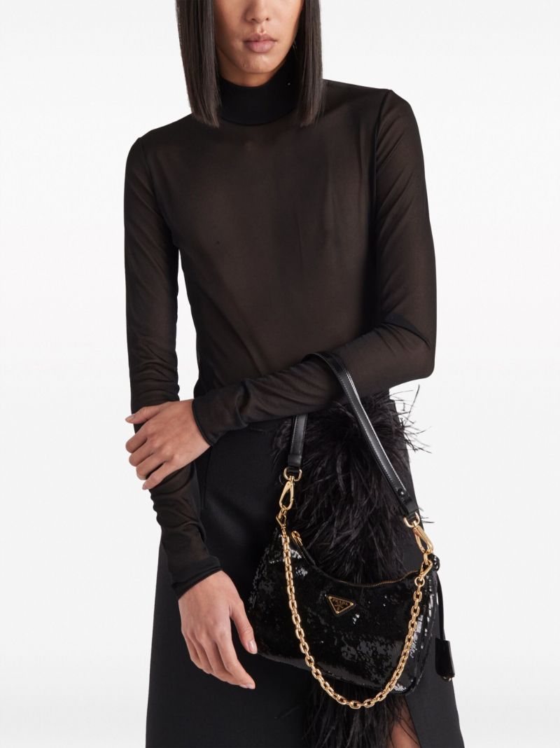 Black Triangle-logo Jersey Bodysuit
